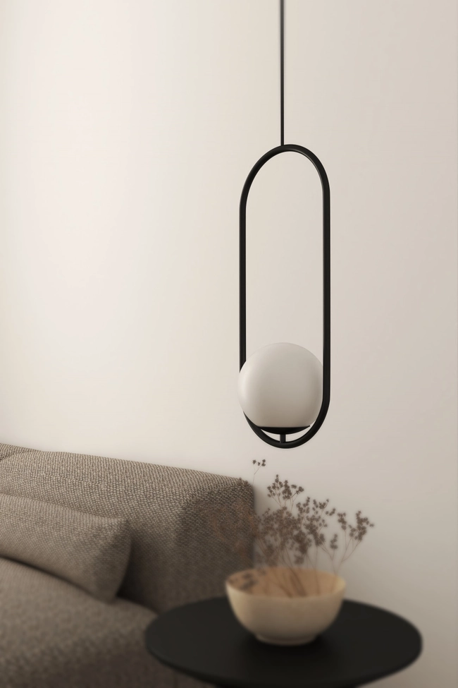 Pendant lamp Zorra Lighting Lucenta I oval, IP20, black