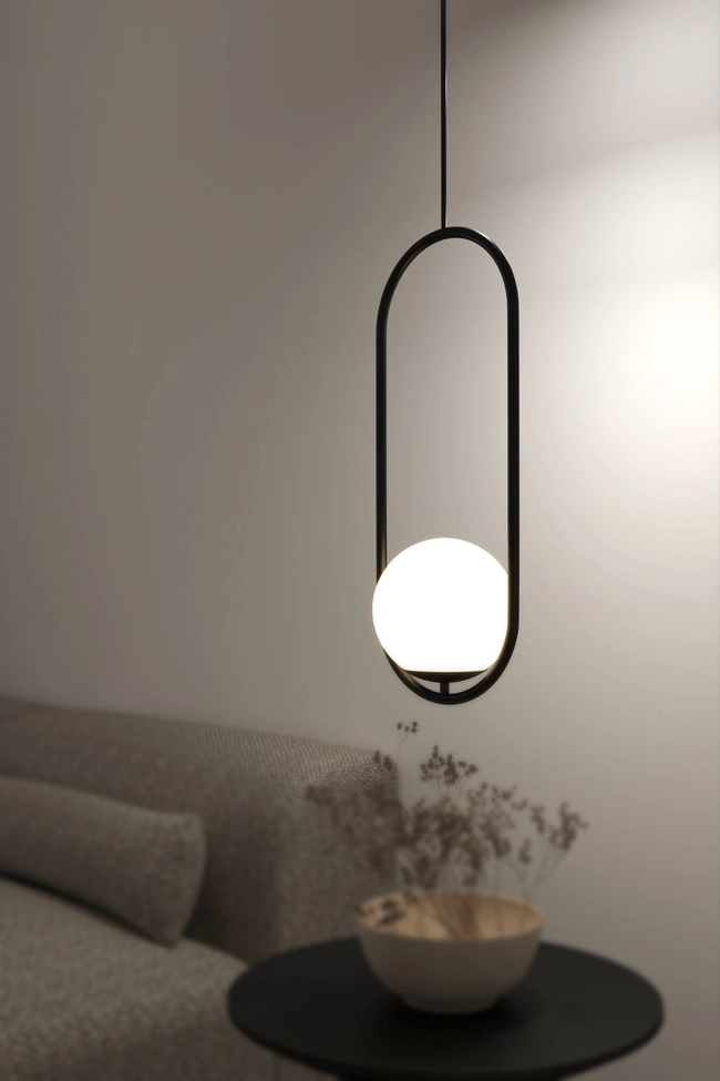 Pendant lamp Zorra Lighting Lucenta I oval, IP20, black