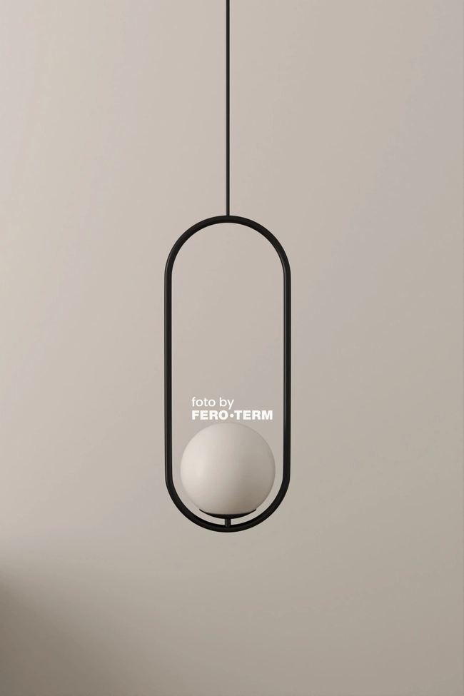 Pendant lamp Zorra Lighting Lucenta I oval, IP20, black