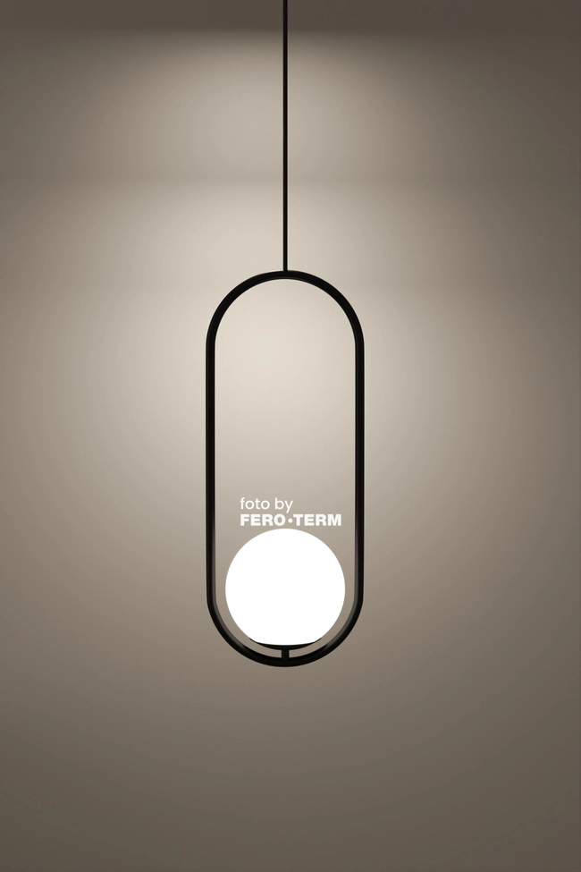 Pendant lamp Zorra Lighting Lucenta I oval, IP20, black