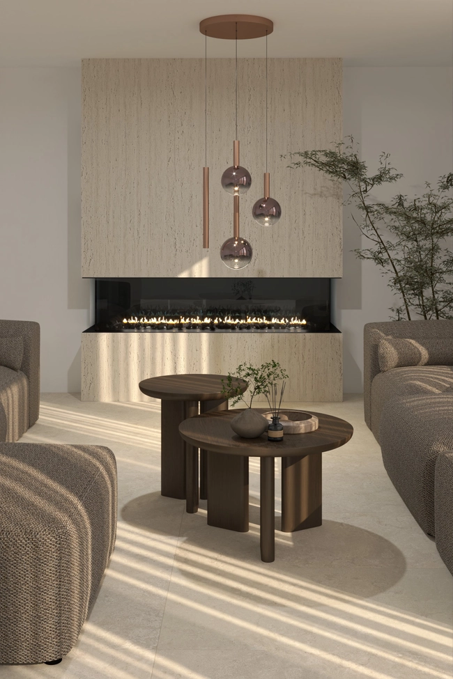 Pendant lamp Zorra Lighting Aura Cluster 5, 6 Wx5, IP20, copper