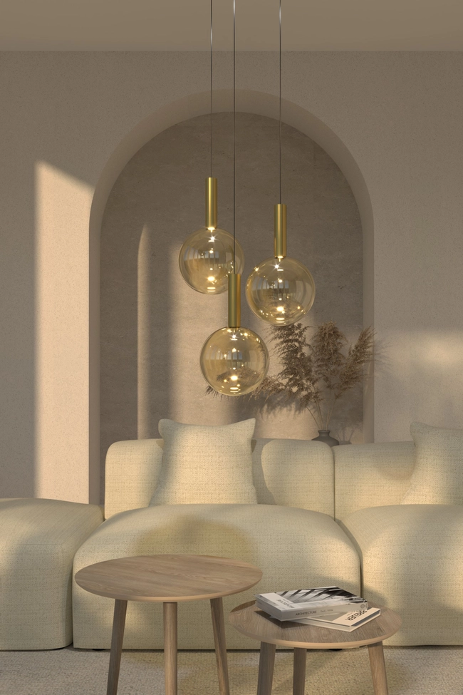 Pendant lamp Zorra Lighting Aura, 8 W, IP20, gold