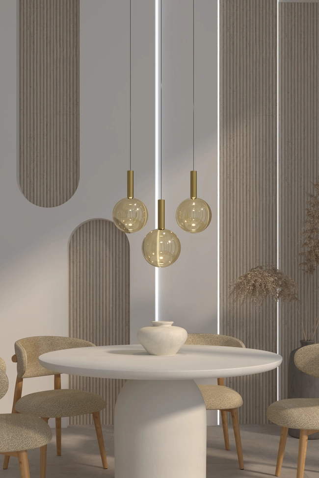 Pendant lamp Zorra Lighting Aura, 8 W, IP20, gold