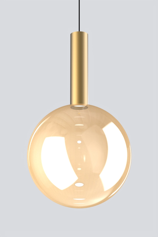 Pendant lamp Zorra Lighting Aura, 8 W, IP20, gold