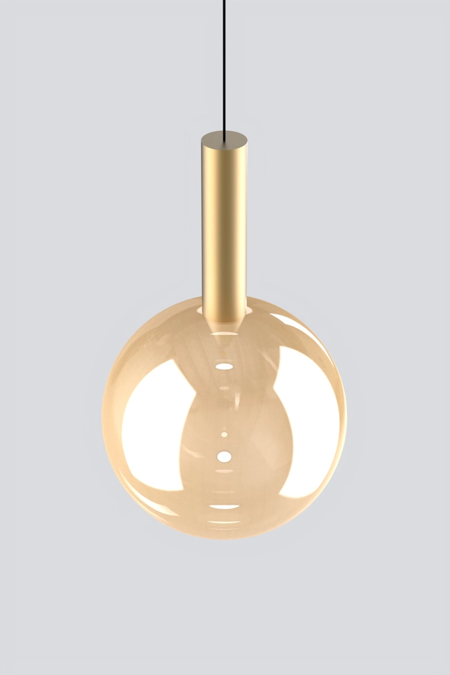 Pendant lamp Zorra Lighting Aura, 8 W, IP20, gold