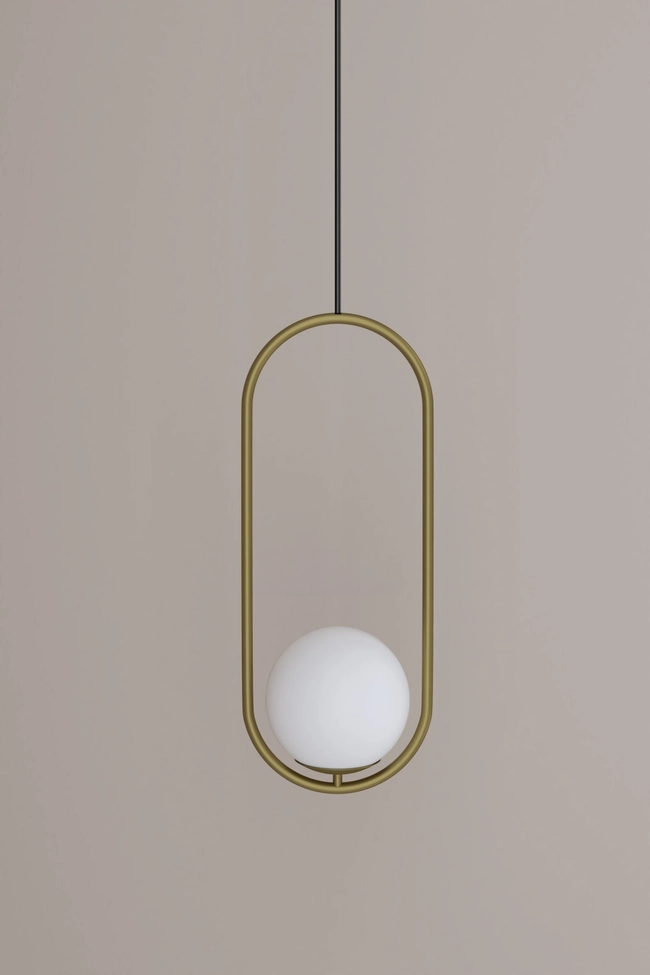 Pendant lamp Zorra Lighting Lucenta I oval, IP20, gold