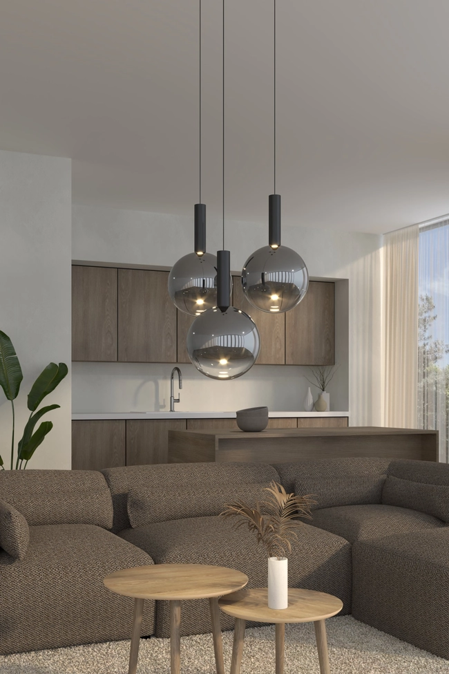 Pendant (chandelier) Zorra Lighting Aura, 8 W, IP20, black