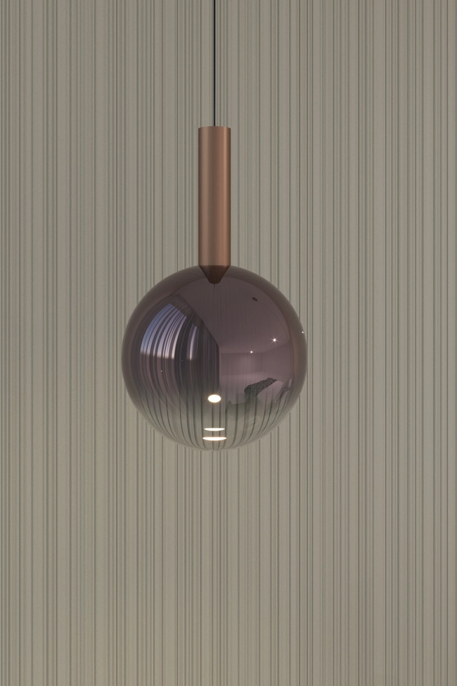 Zorra Lighting Aura pendant lamp, 8 W, IP20, copper
