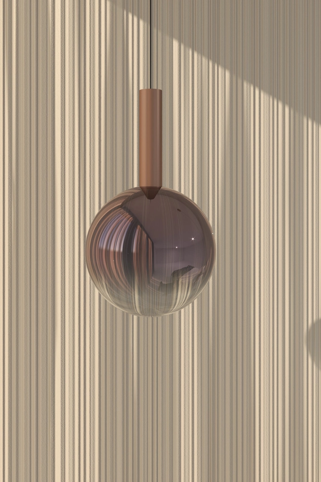 Zorra Lighting Aura pendant lamp, 8 W, IP20, copper