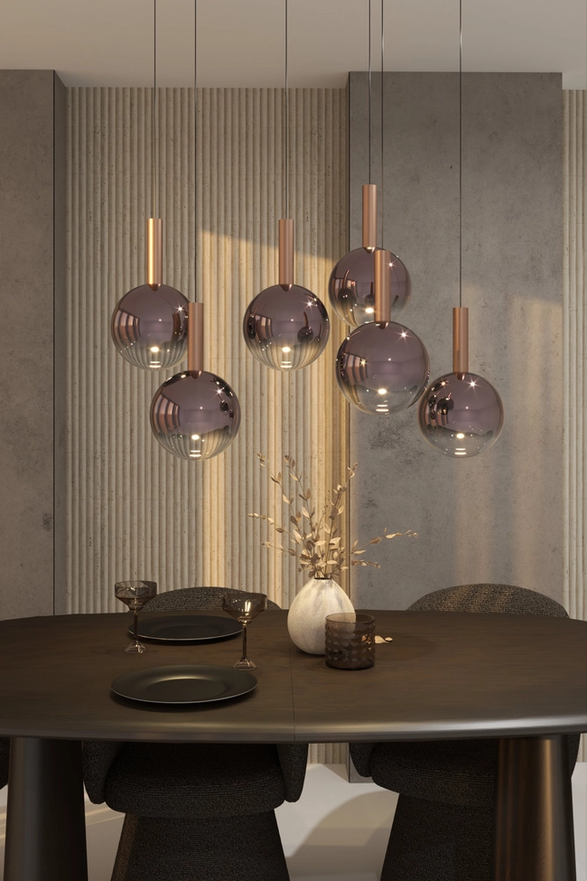 Zorra Lighting Aura pendant lamp, 8 W, IP20, copper