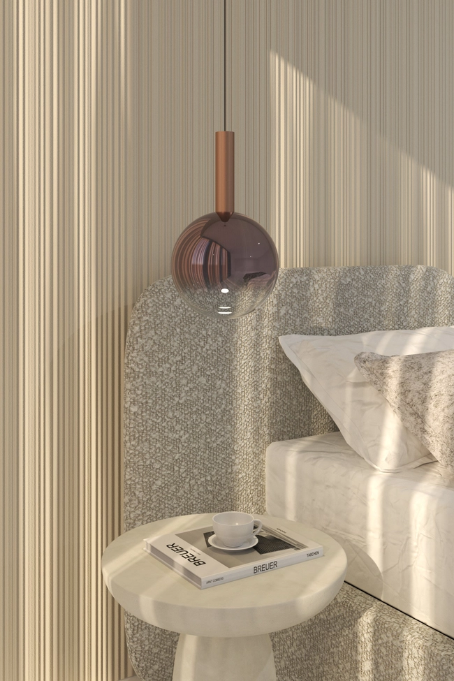 Zorra Lighting Aura pendant lamp, 8 W, IP20, copper